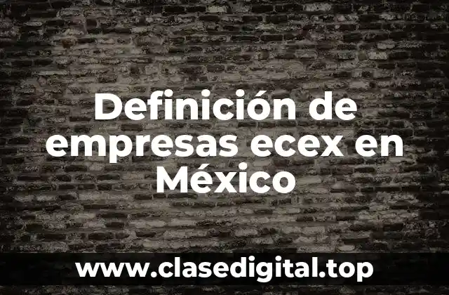 Definición de empresas ecex en México