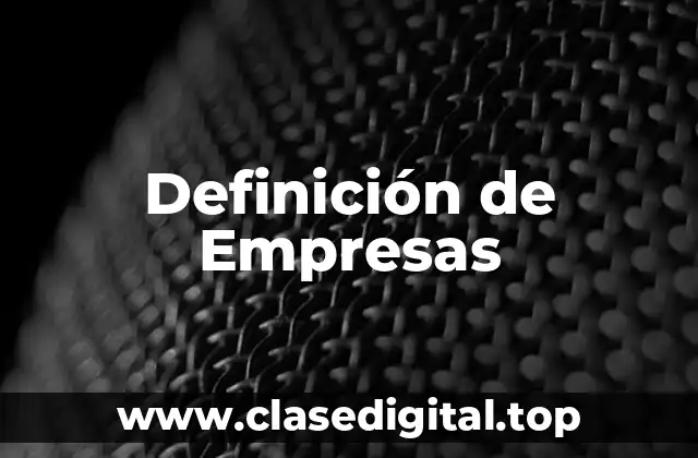 Definición de Empresas