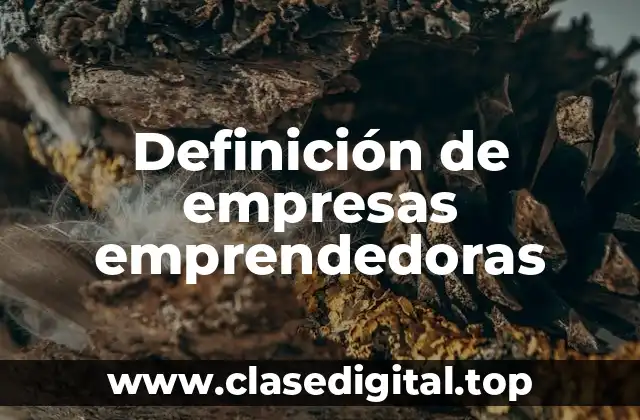 Definición de empresas emprendedoras