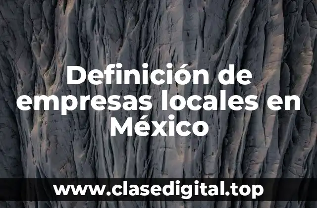 Definición de empresas locales en México