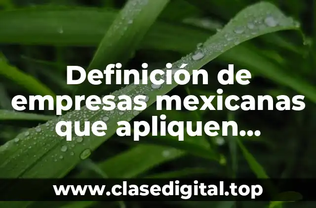 Ejemplos de empresas mexicanas que apliquen programas de motivación exitosos