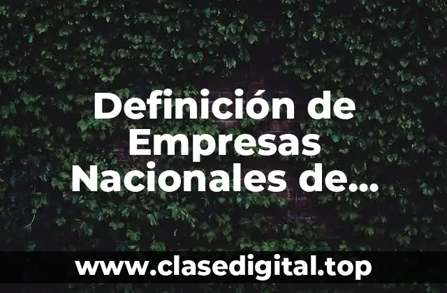 Definición de Empresas Nacionales de Comunicación