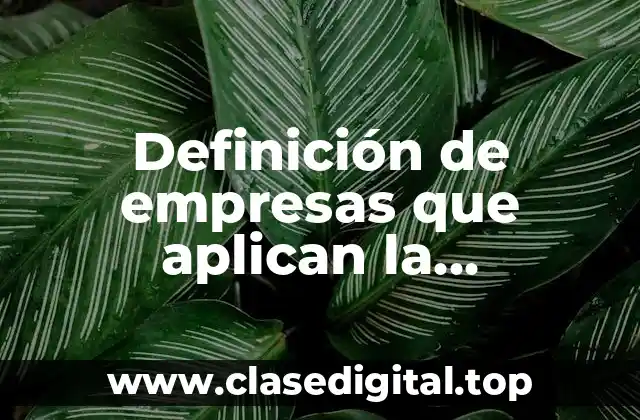 Definición de empresas que aplican la administración japonesa