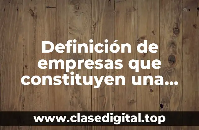 Definición de empresas que constituyen una especulación comercial