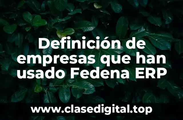 Definición de empresas que han usado Fedena ERP