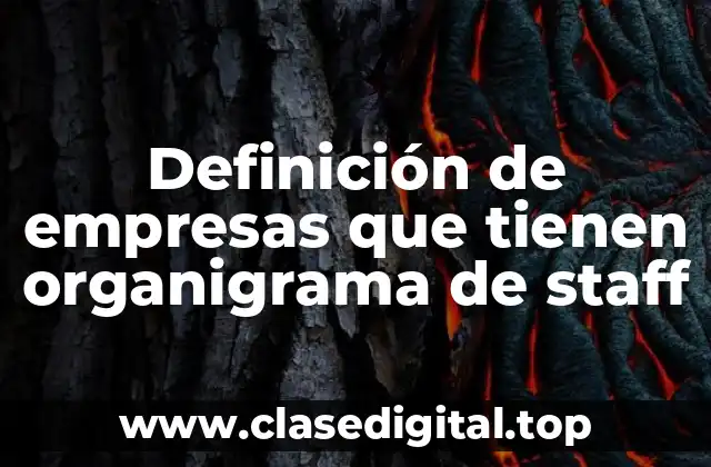 Ejemplos de empresas que tienen organigrama de staff