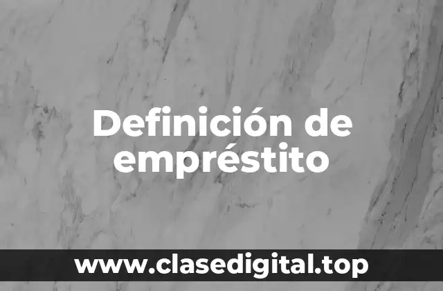 Ejemplos de empréstito