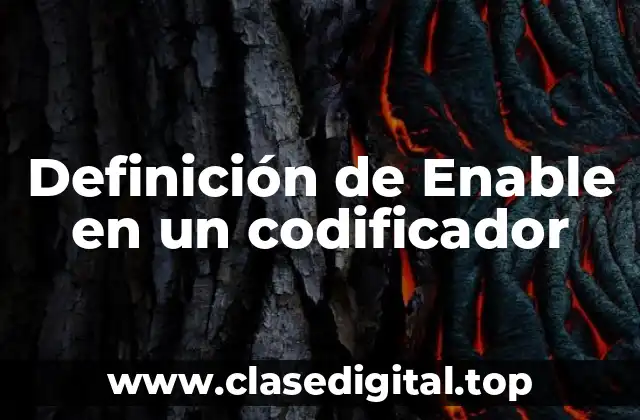 Definición de Enable en un codificador