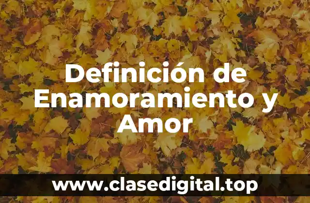 Definición de Enamoramiento y Amor