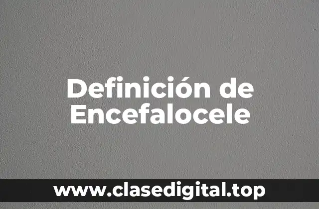 Definición de Encefalocele