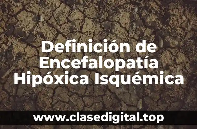 Definición de Encefalopatía Hipóxica Isquémica