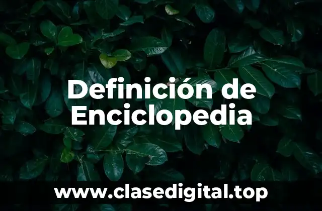 Definición de Enciclopedia