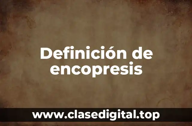 Definición de encopresis