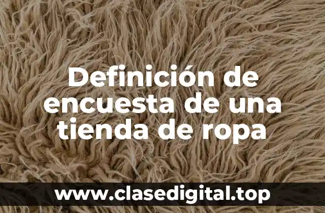 Definición de encuesta de una tienda de ropa