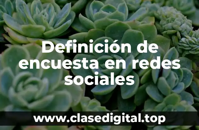 Definición de encuesta en redes sociales