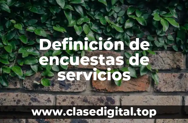 Definición de encuestas de servicios