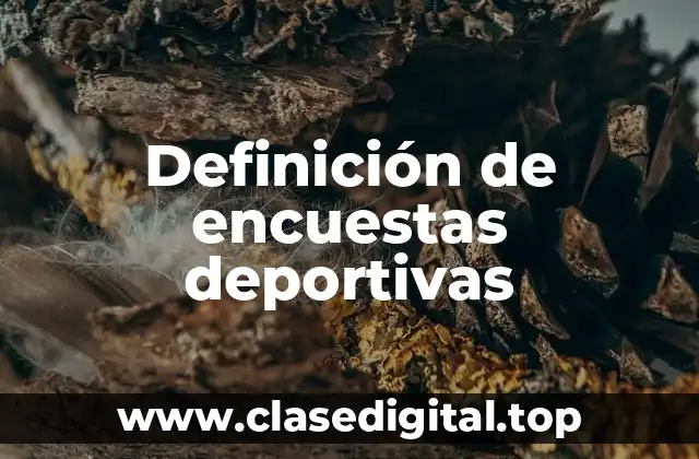 Definición de encuestas deportivas