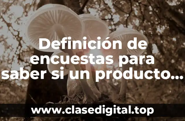 Definición de encuestas para saber si un producto les gusta