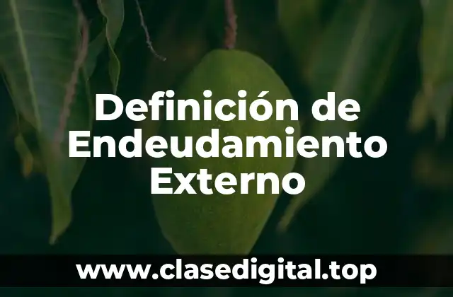 Definición de Endeudamiento Externo