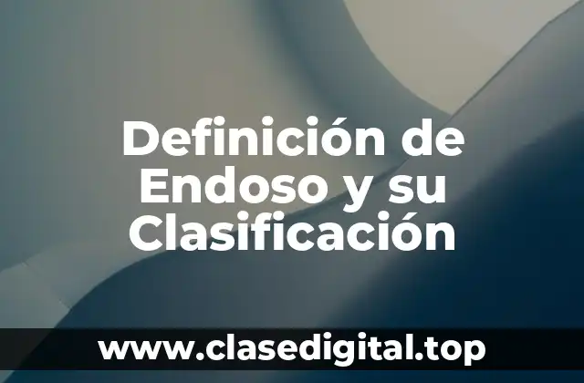 Definición de Endoso y su Clasificación