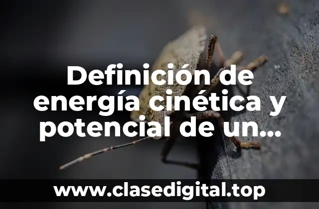 Definición de energía cinética y potencial de un automovil