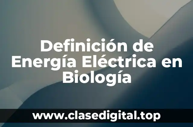 Definición de Energía Eléctrica en Biología