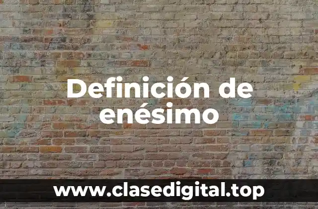 Ejemplos de enésimo