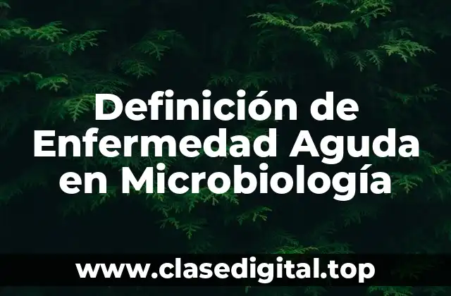 Definición de Enfermedad Aguda en Microbiología