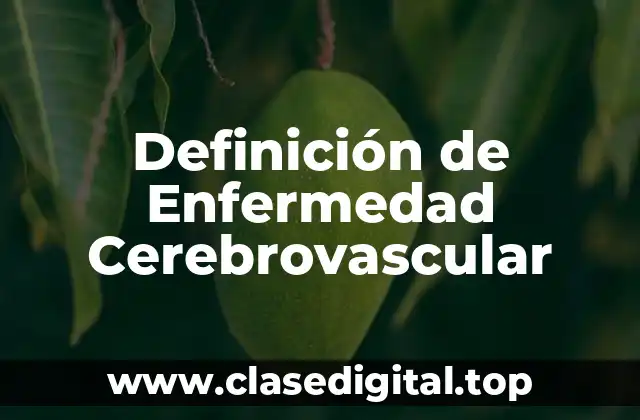 Definición de Enfermedad Cerebrovascular