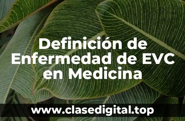 Definición de Enfermedad de EVC en Medicina