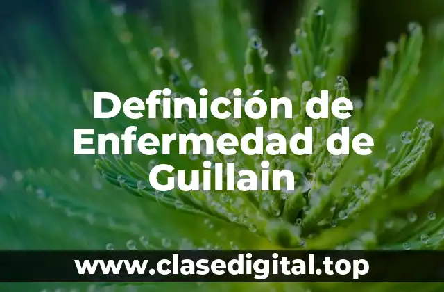 Definición técnica de Enfermedad de Guillain-Barré