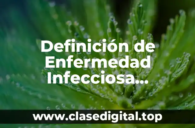 Definición de Enfermedad Infecciosa Emergente