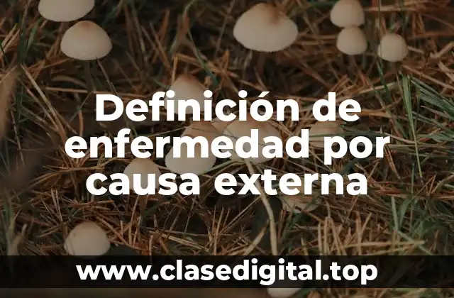 Definición de enfermedad por causa externa