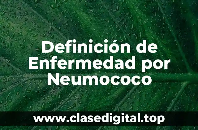 Definición de Enfermedad por Neumococo