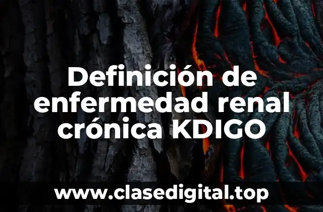 Definición de enfermedad renal crónica KDIGO