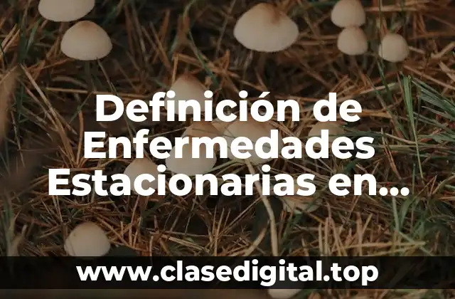 Definición de Enfermedades Estacionarias en México