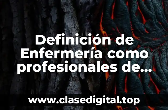 Definición de Enfermería como profesionales de calidad