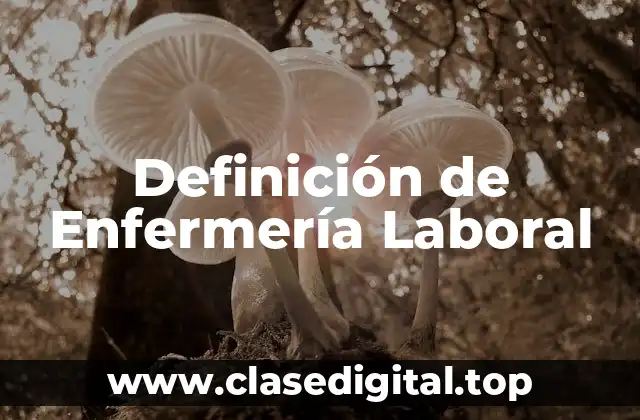 Definición de Enfermería Laboral