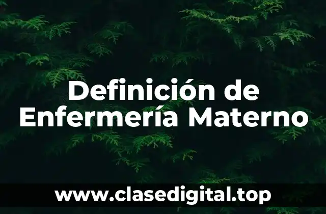 Definición técnica de Enfermería Materno-Infantil en Pediatría
