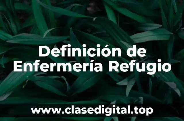 Definición de Enfermería Refugio