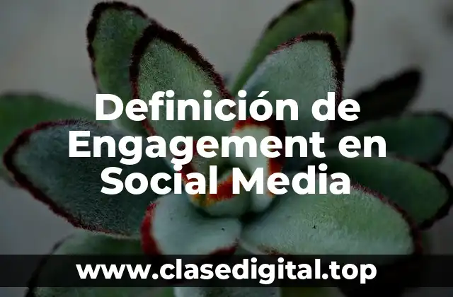 Definición de Engagement en Social Media