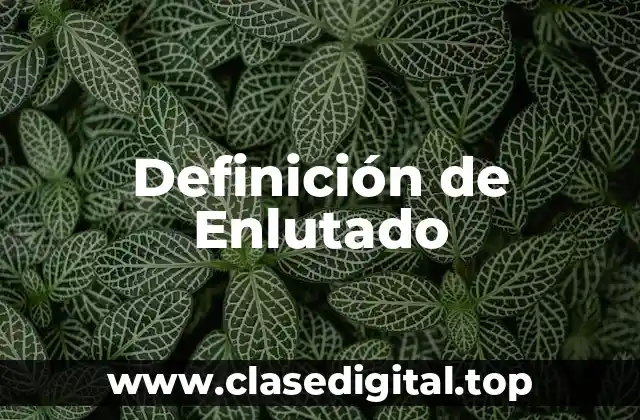Definición de Enlutado