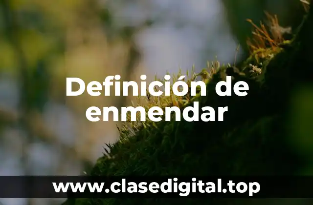 Definición de enmendar