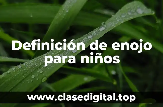 Definición de enojo para niños