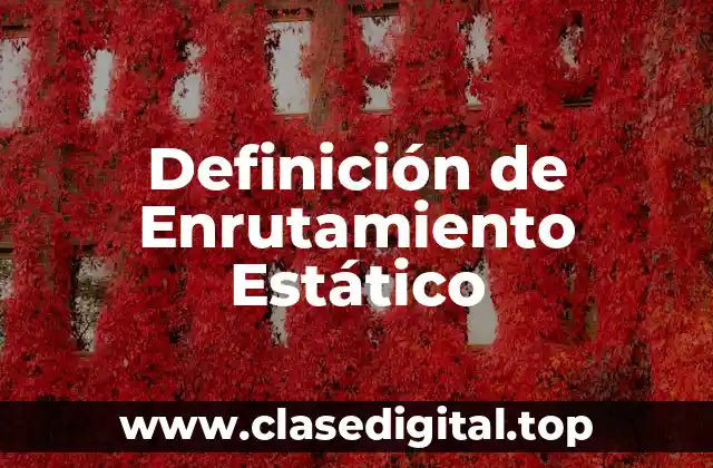Definición de Enrutamiento Estático