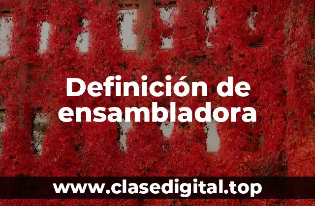 Definición de ensambladora