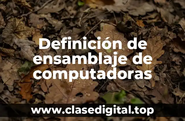 Definición de ensamblaje de computadoras