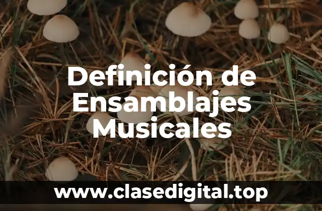 Definición de Ensamblajes Musicales