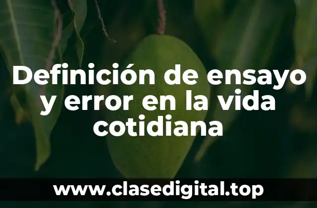 Ejemplos de ensayo y error