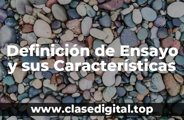 Definición técnica de Ensayo